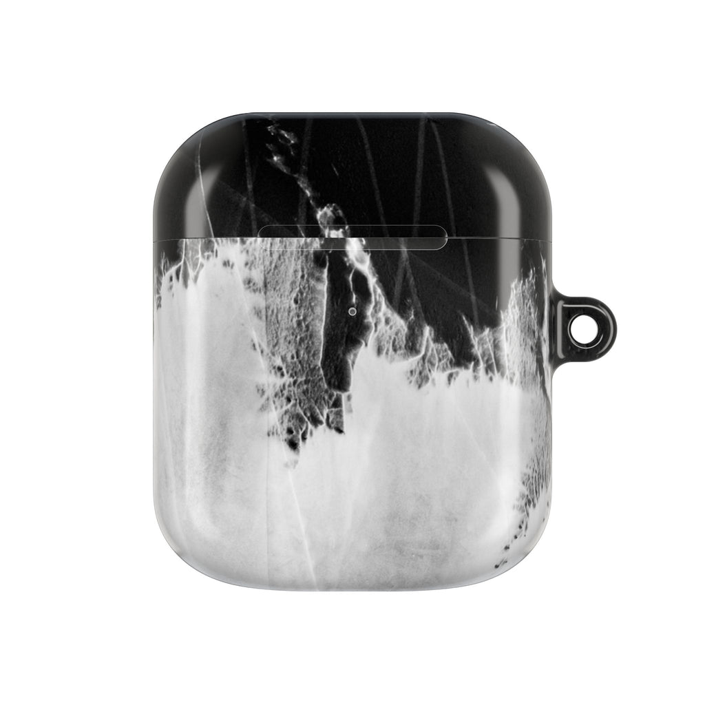 Marble Ink AirPod Case — Black & White Abstract Protective Cover