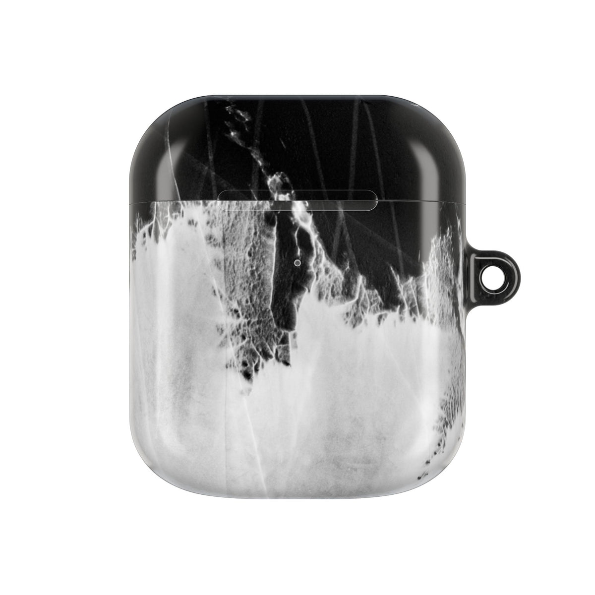 Marble Ink AirPod Case — Black & White Abstract Protective Cover