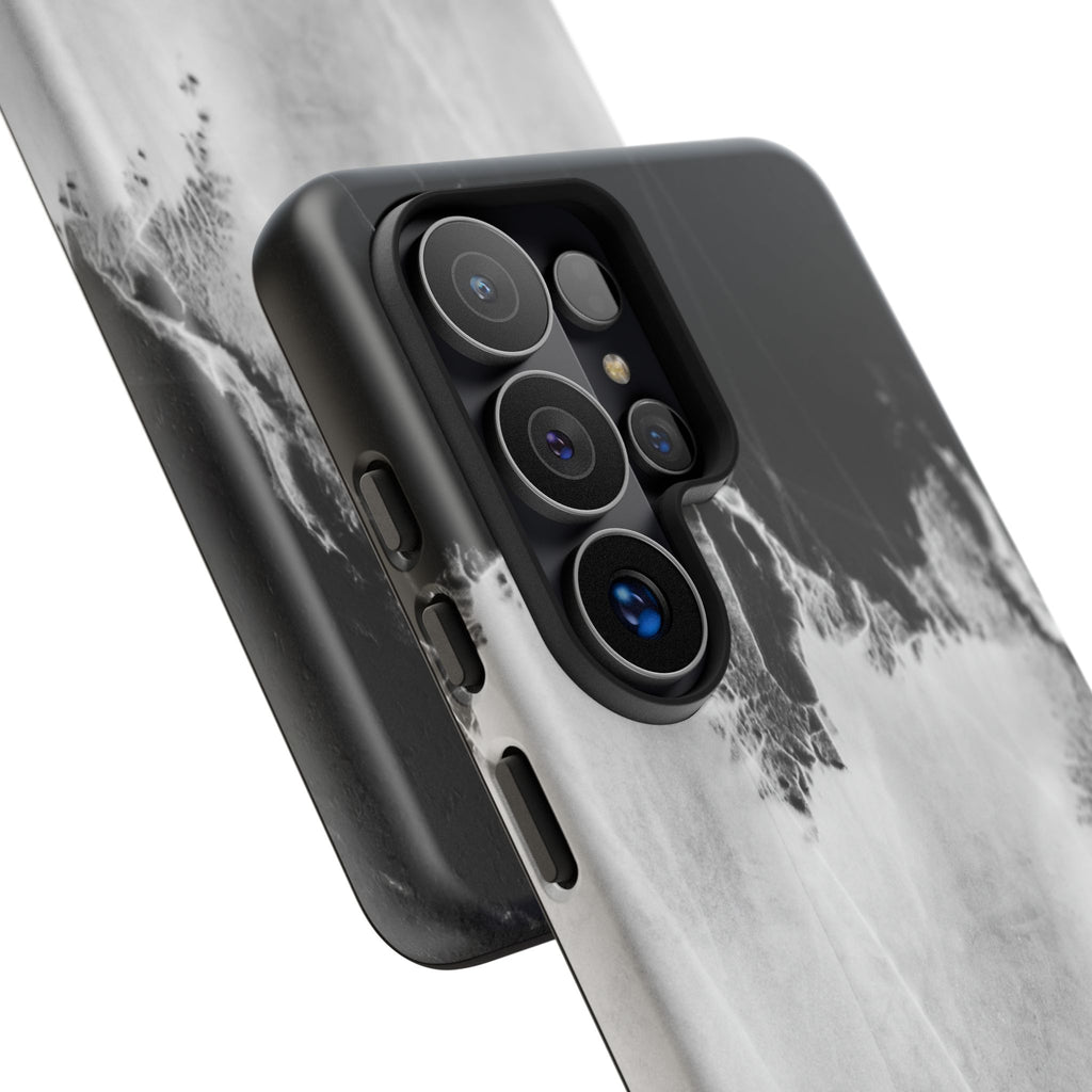 Marble Ink Tough Case — Black & White Abstract Phone Cover