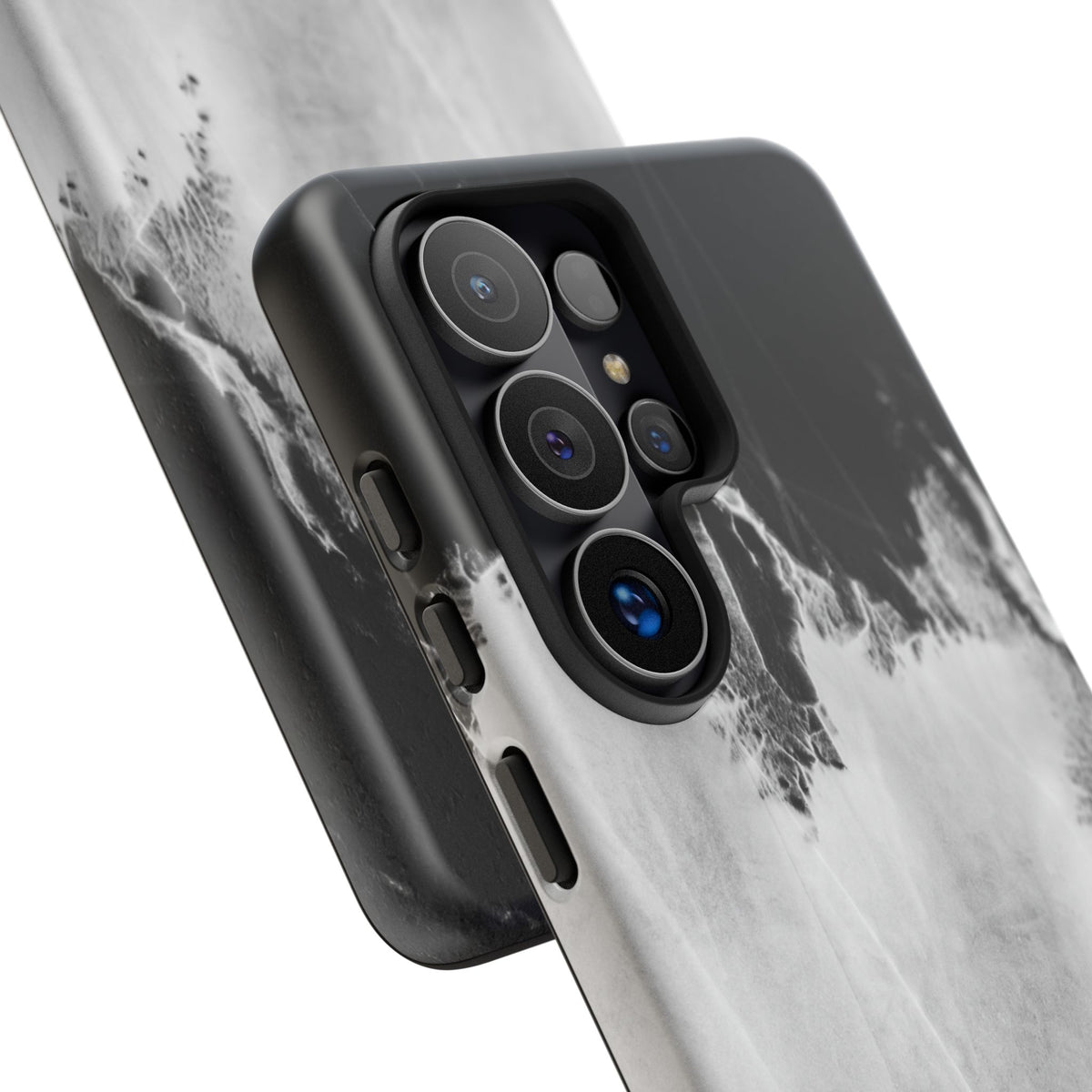 Marble Ink Tough Case — Black & White Abstract Phone Cover