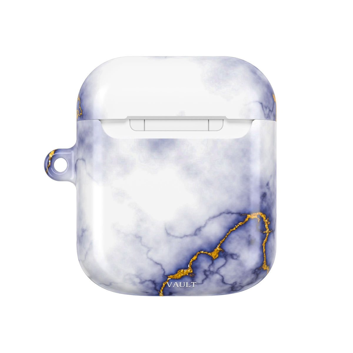 Marble Purple AirPod Case with Gold Veining — Elegant Protective Cover