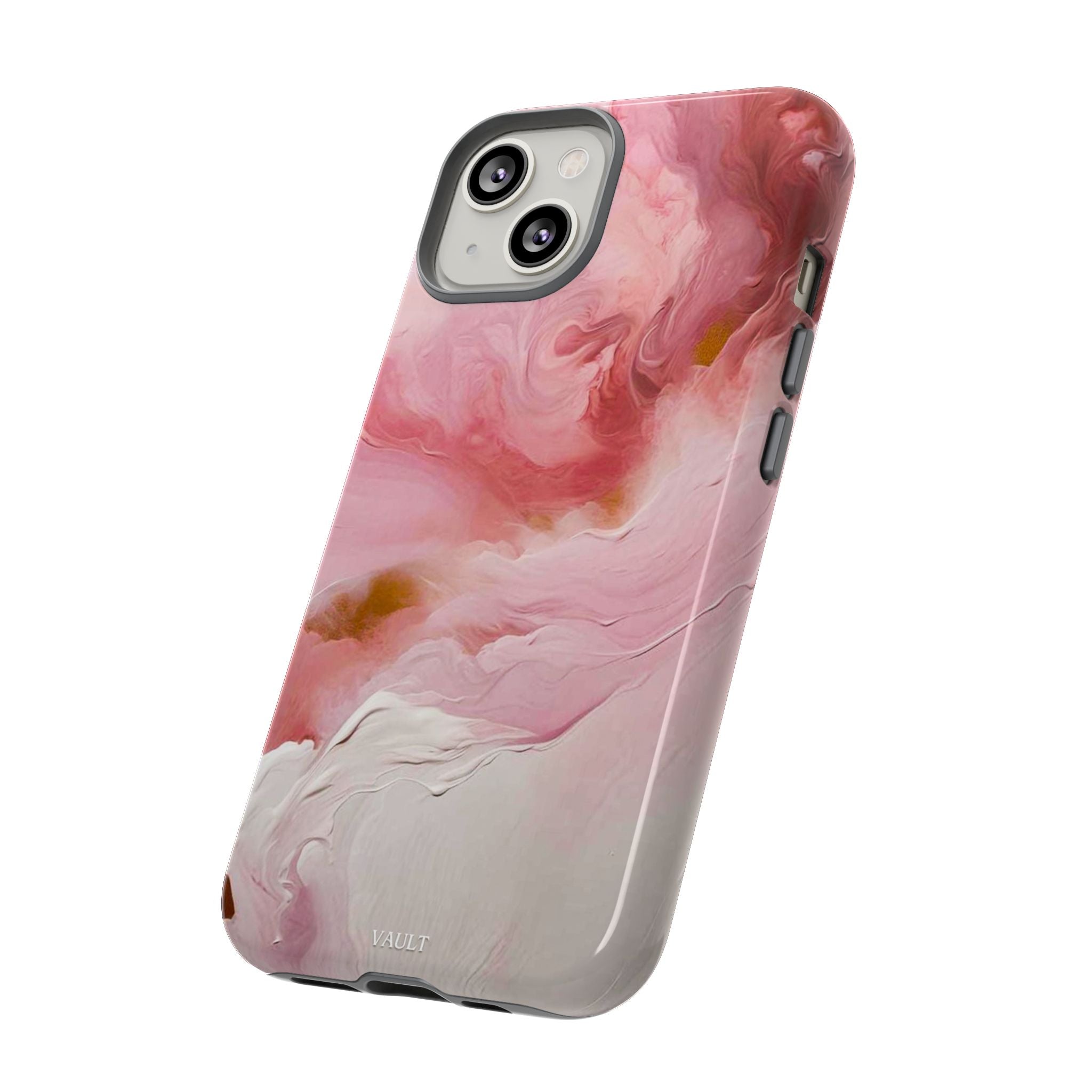 Pink Marble Tough Phone Case — Protective Artistic Phone Cover