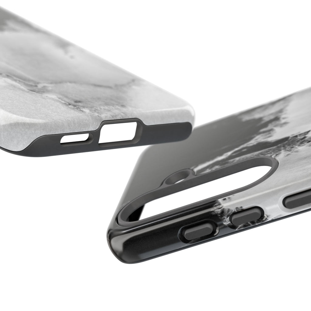 Marble Ink Tough Case — Black & White Abstract Phone Cover