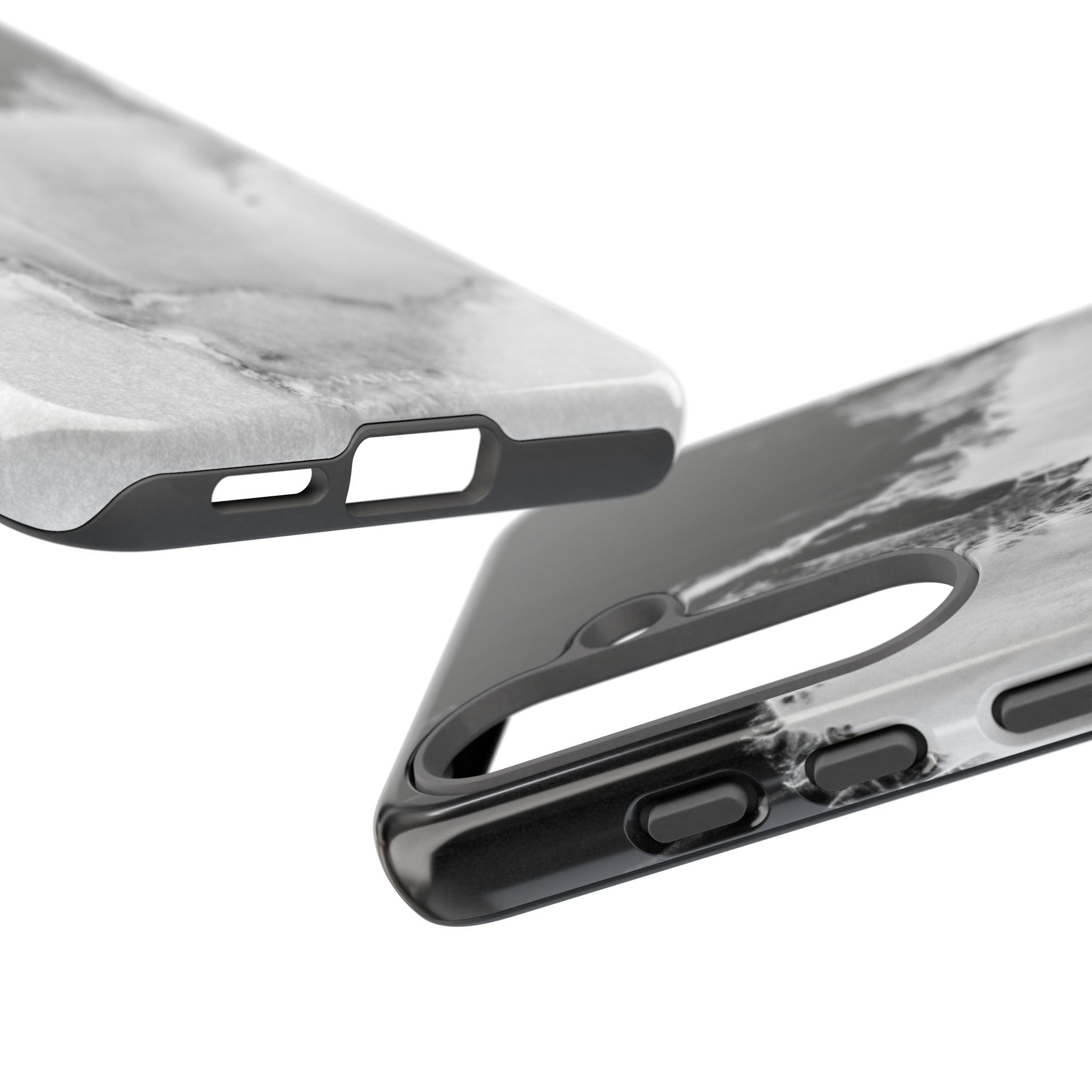 Marble Ink Tough Case — Black & White Abstract Phone Cover