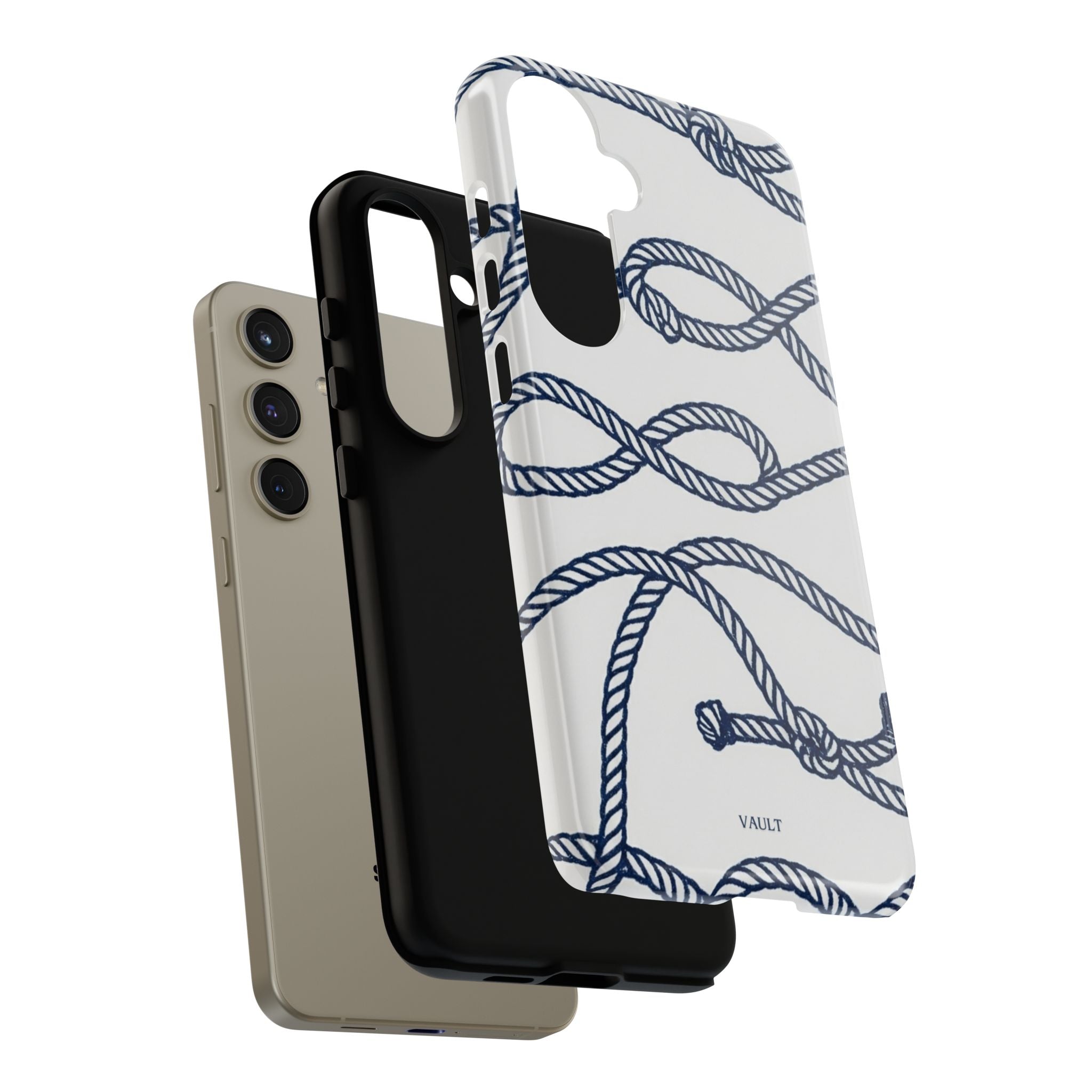 Nautical Rope Tough Case — Protective Phone Cover with Navy Knot Design