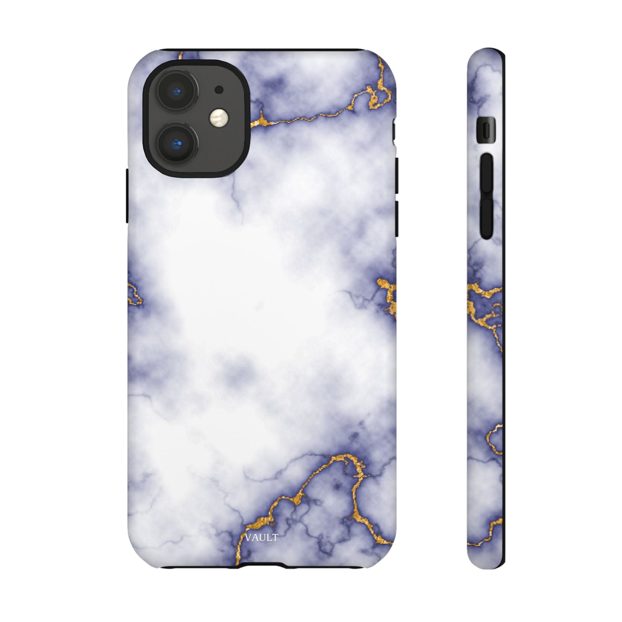 Purple Marble Tough Phone Case with Gold Veins
