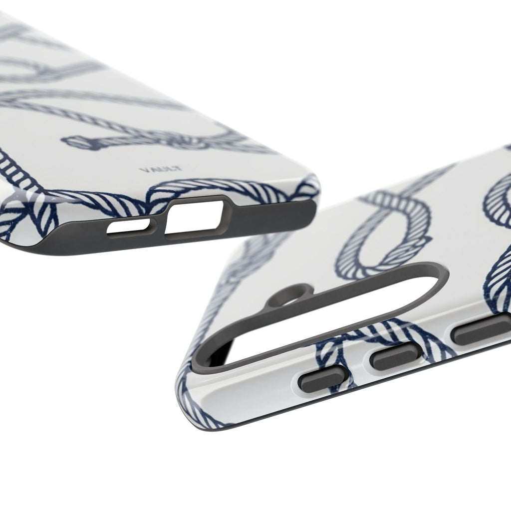 Nautical Rope Tough Case — Protective Phone Cover with Navy Knot Design