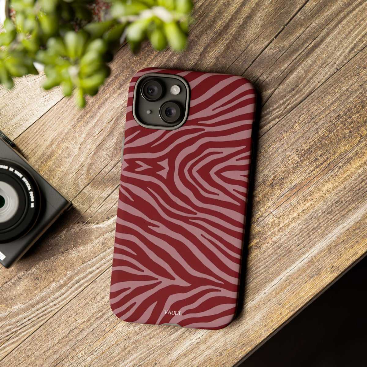 Red Zebra Print Tough Phone Case