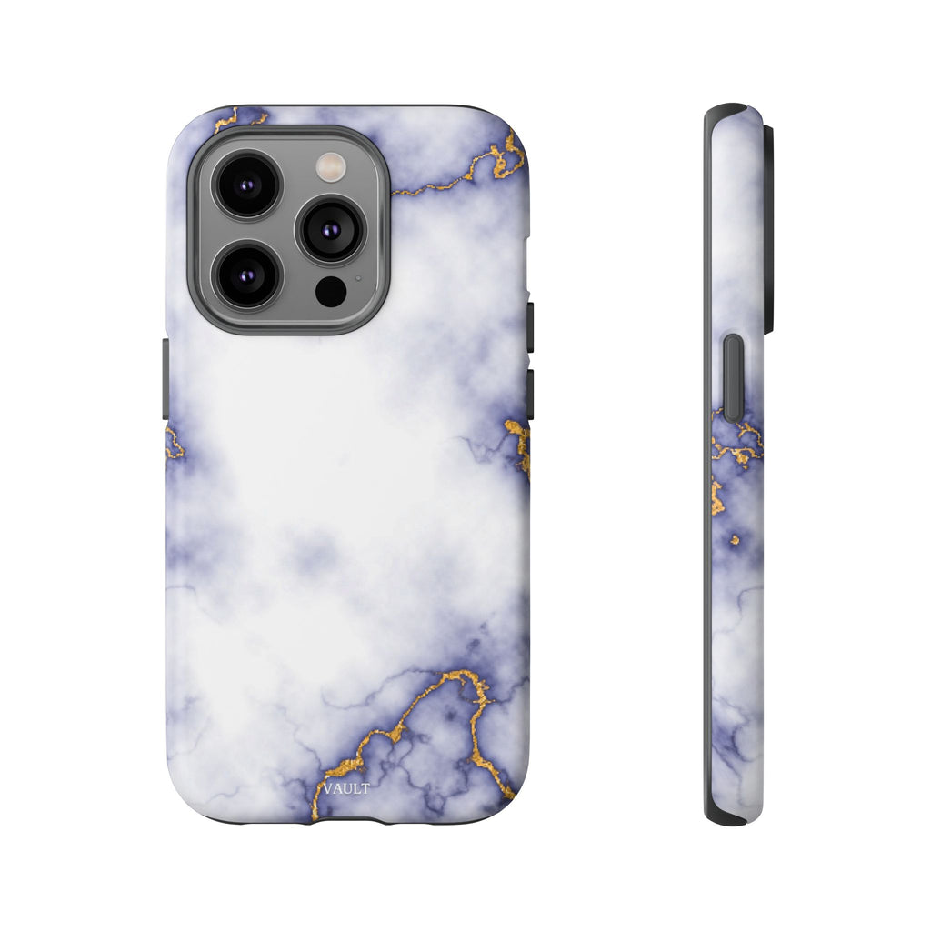 Purple Marble Tough Phone Case with Gold Veins