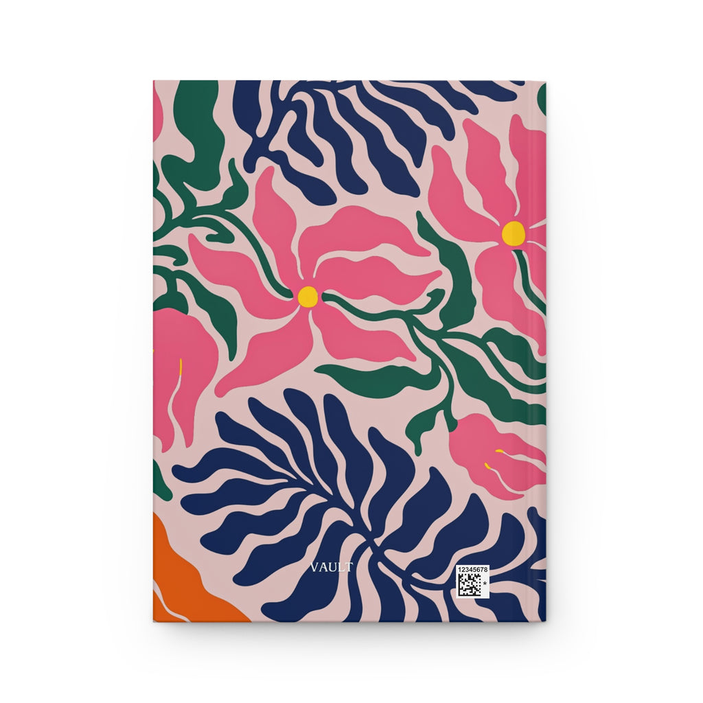 Floral Hardcover Journal — Colorful Abstract Blooms Notebook