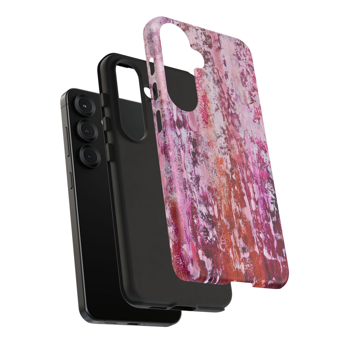Pink Abstract Art Tough Phone Case — Protective Artistic Phone Cover