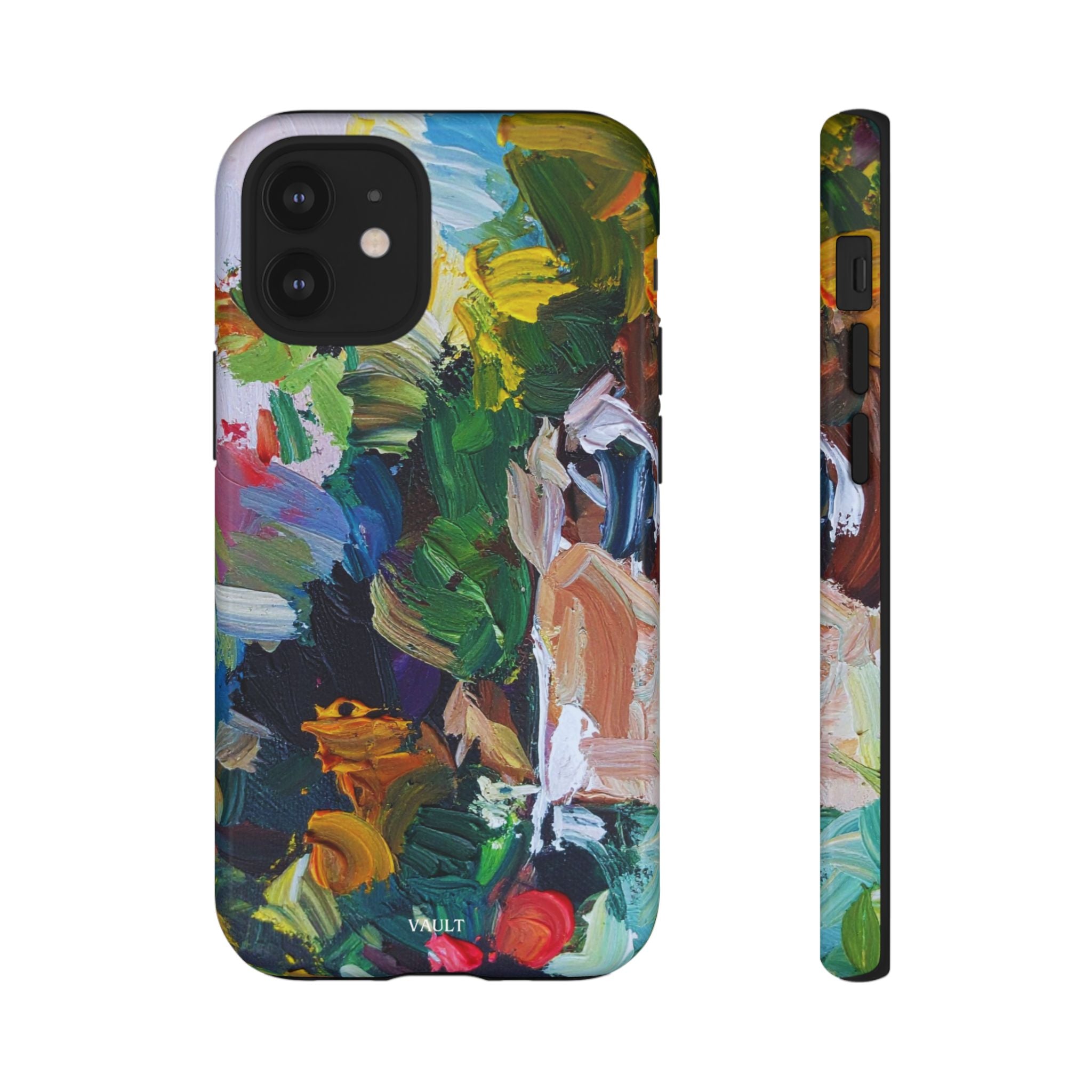 Abstract Paint Brushstroke Phone Case — Colorful Artistic Tough Case