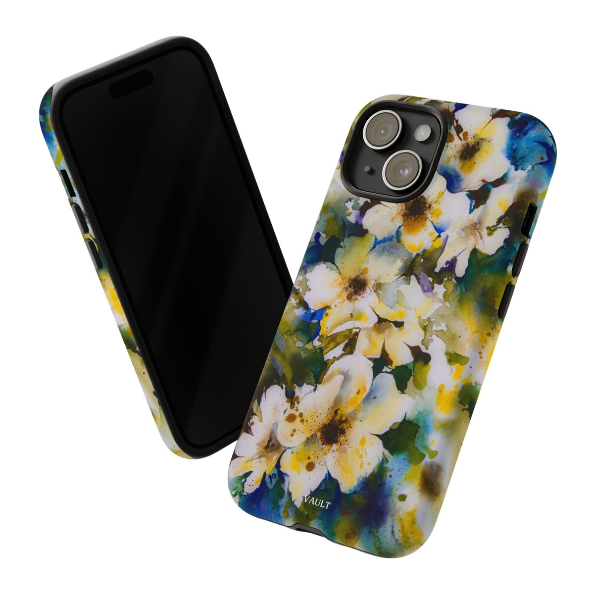 Floral Watercolor Tough Case – Yellow White Blossom Phone Cover