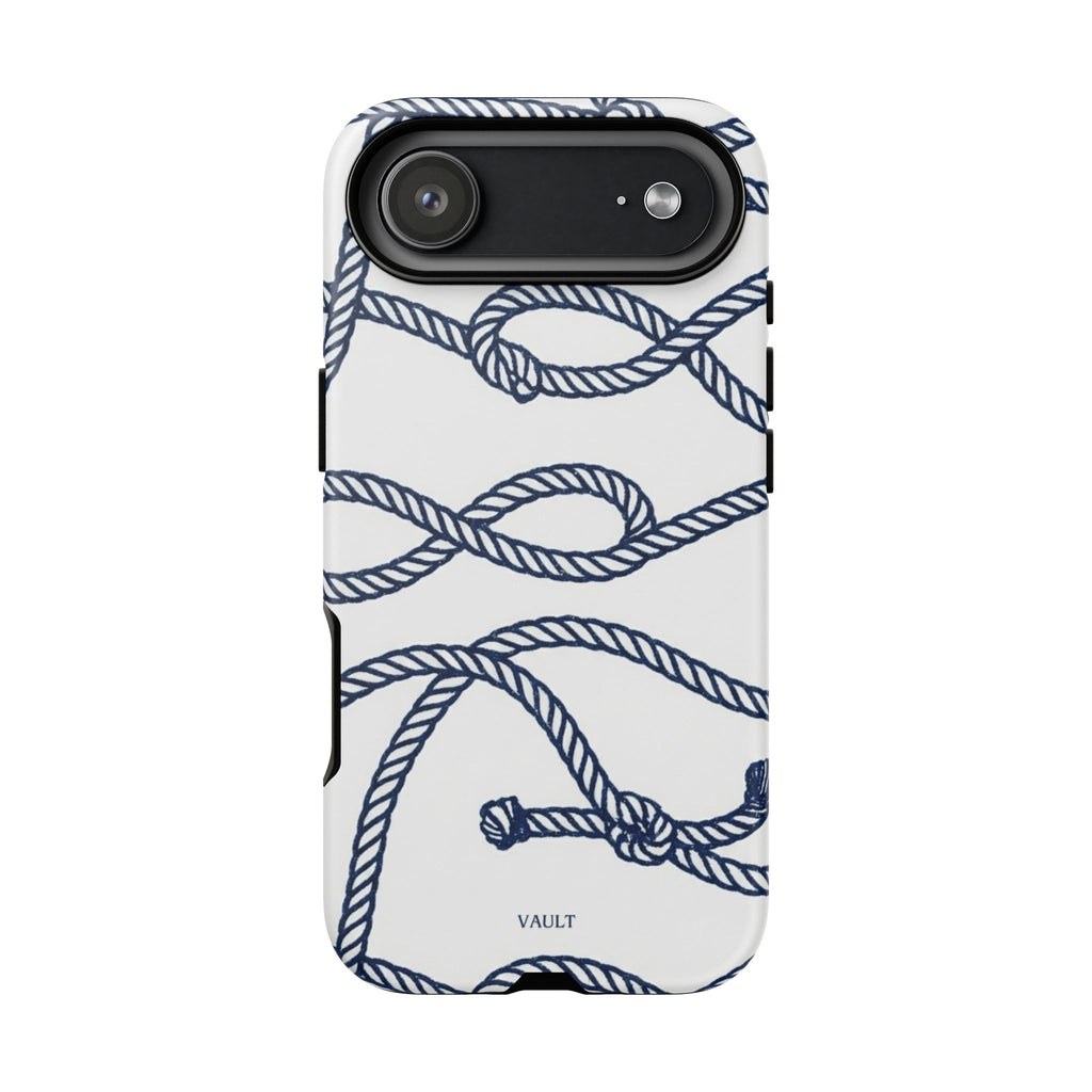 Nautical Rope Tough Case — Protective Phone Cover with Navy Knot Design