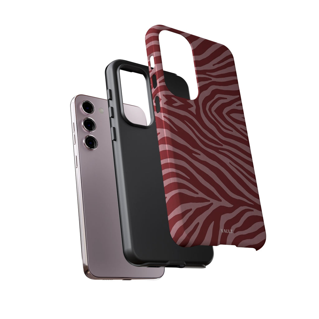 Red Zebra Print Tough Phone Case