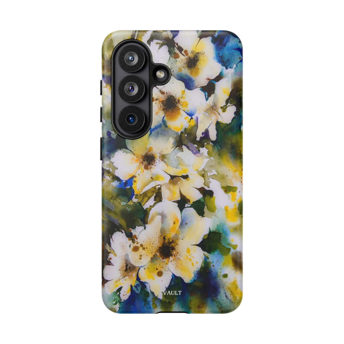 Floral Watercolor Tough Case – Yellow White Blossom Phone Cover