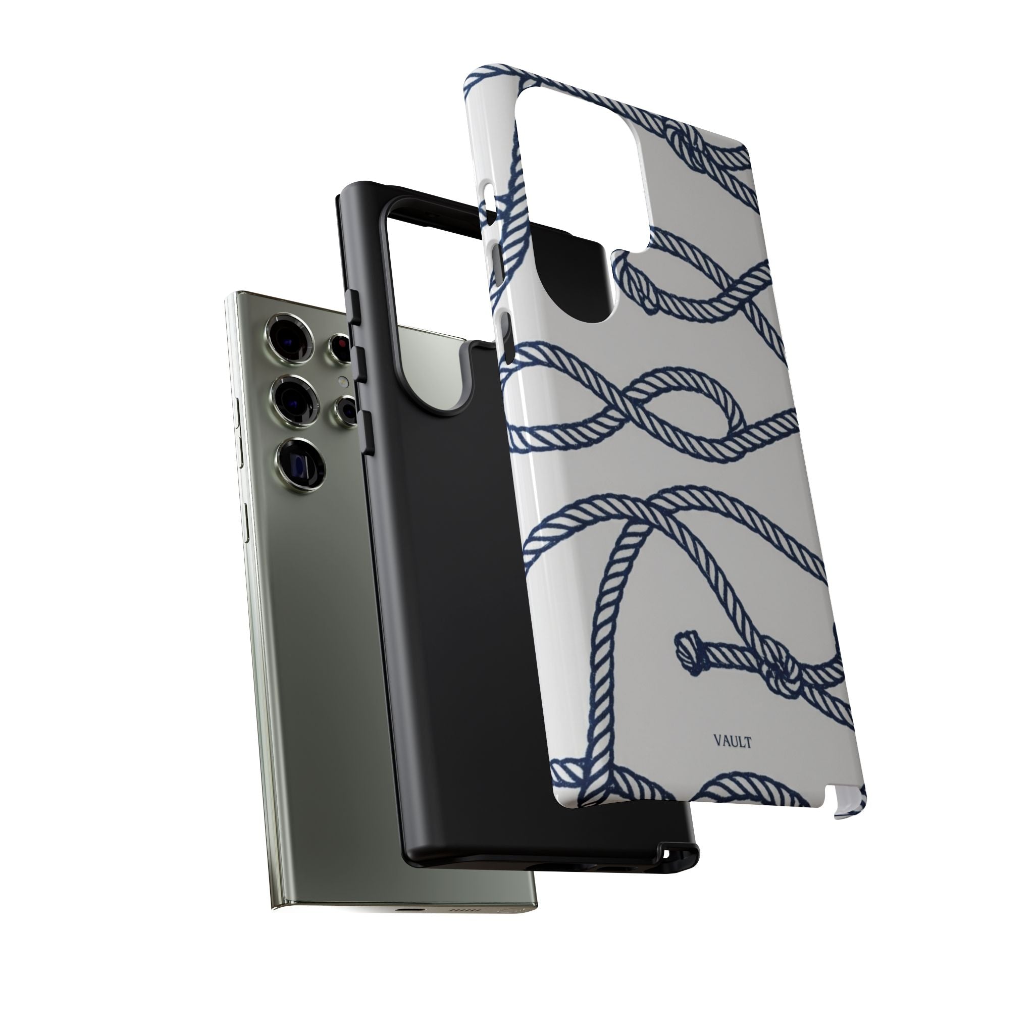 Nautical Rope Tough Case — Protective Phone Cover with Navy Knot Design