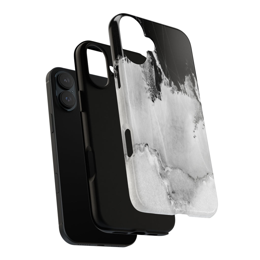 Marble Ink Tough Case — Black & White Abstract Phone Cover