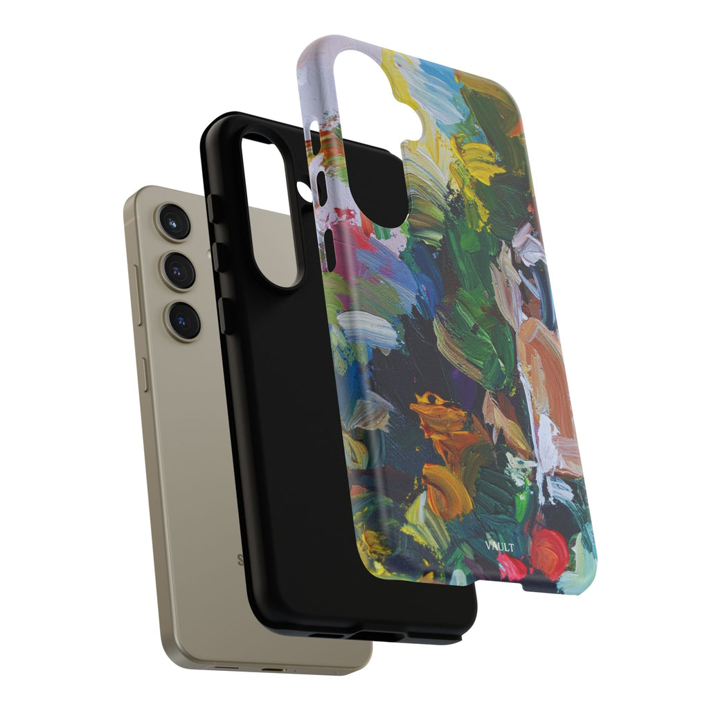 Abstract Paint Brushstroke Phone Case — Colorful Artistic Tough Case