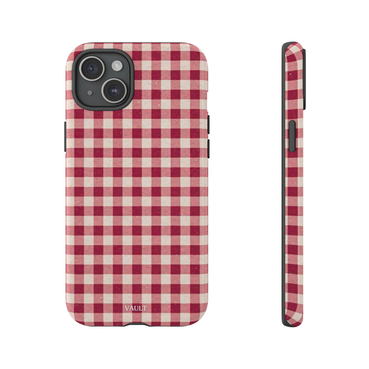 Gingham Phone Case — Red Plaid Tough Case