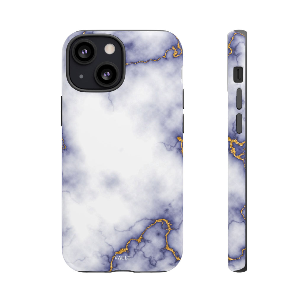 Purple Marble Tough Phone Case with Gold Veins