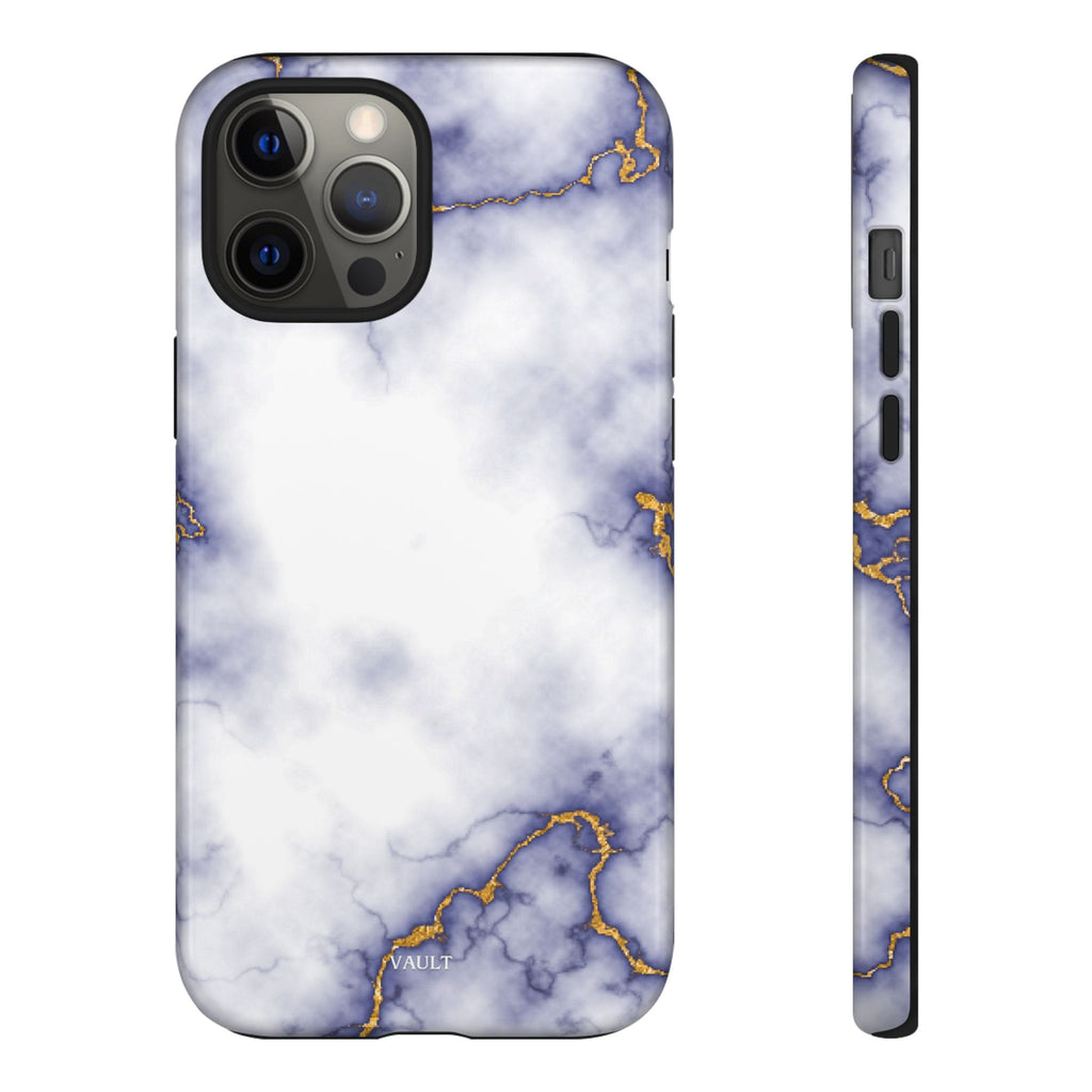 Purple Marble Tough Phone Case with Gold Veins