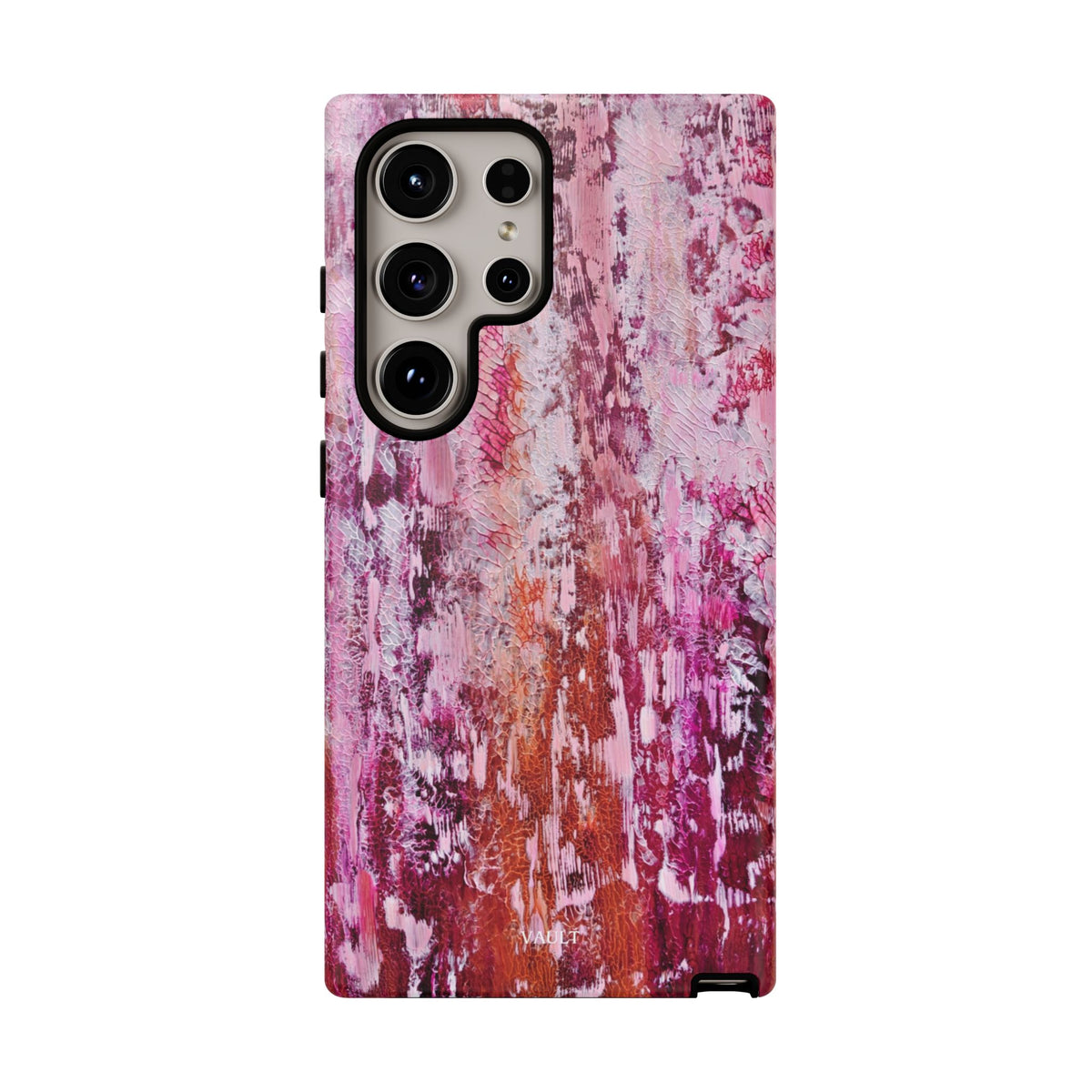 Pink Abstract Art Tough Phone Case — Protective Artistic Phone Cover
