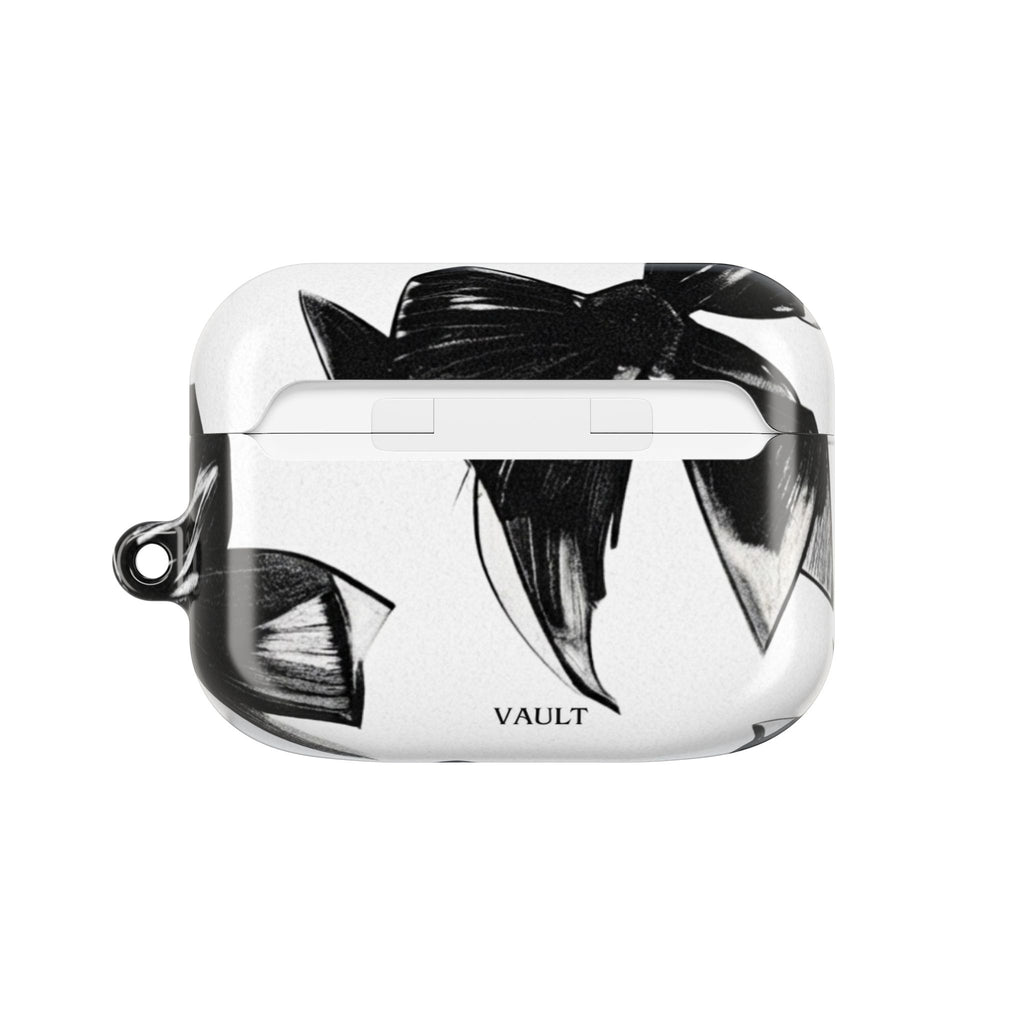 Floral Noir AirPod Case — Black & White Botanical Protective Cover