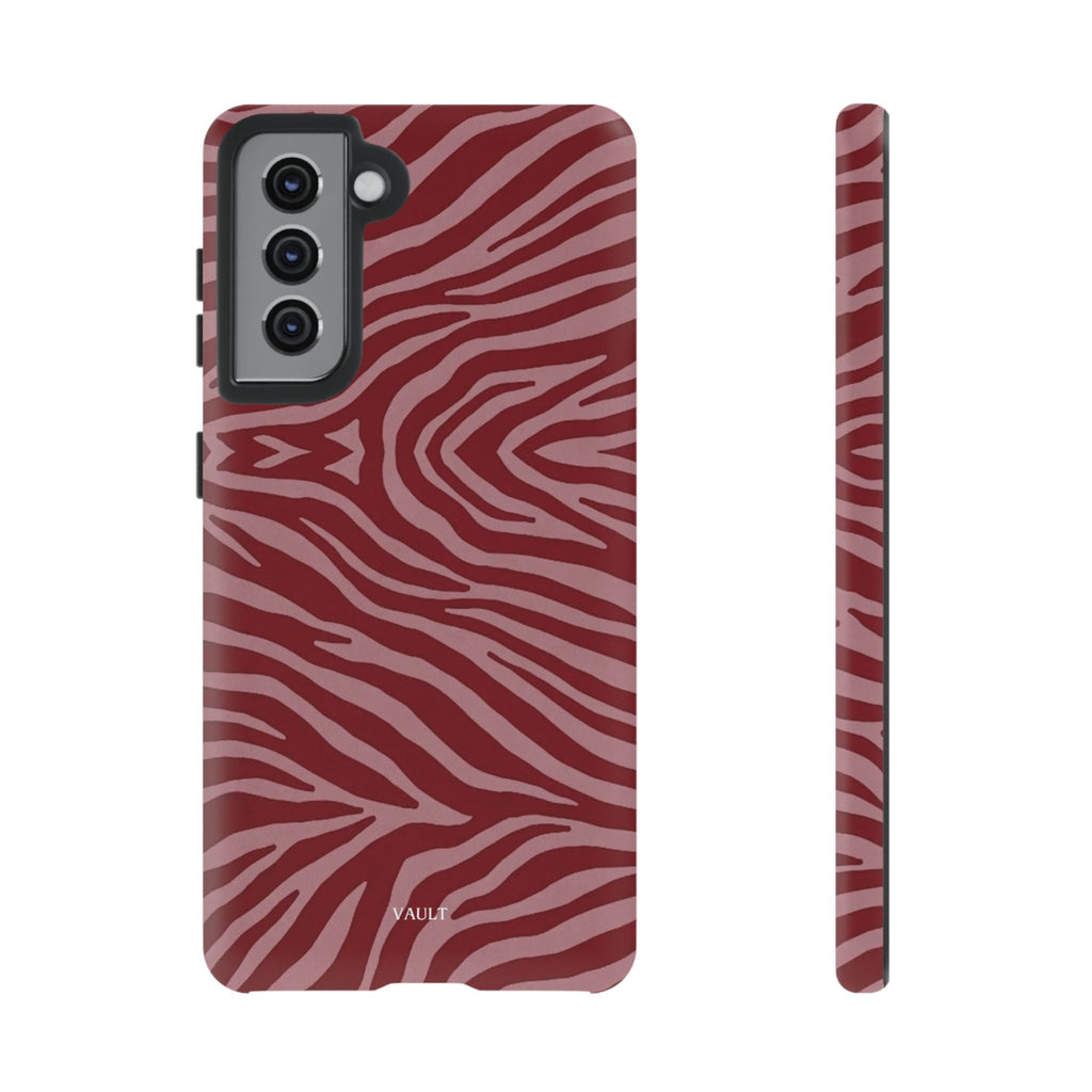 Red Zebra Print Tough Phone Case