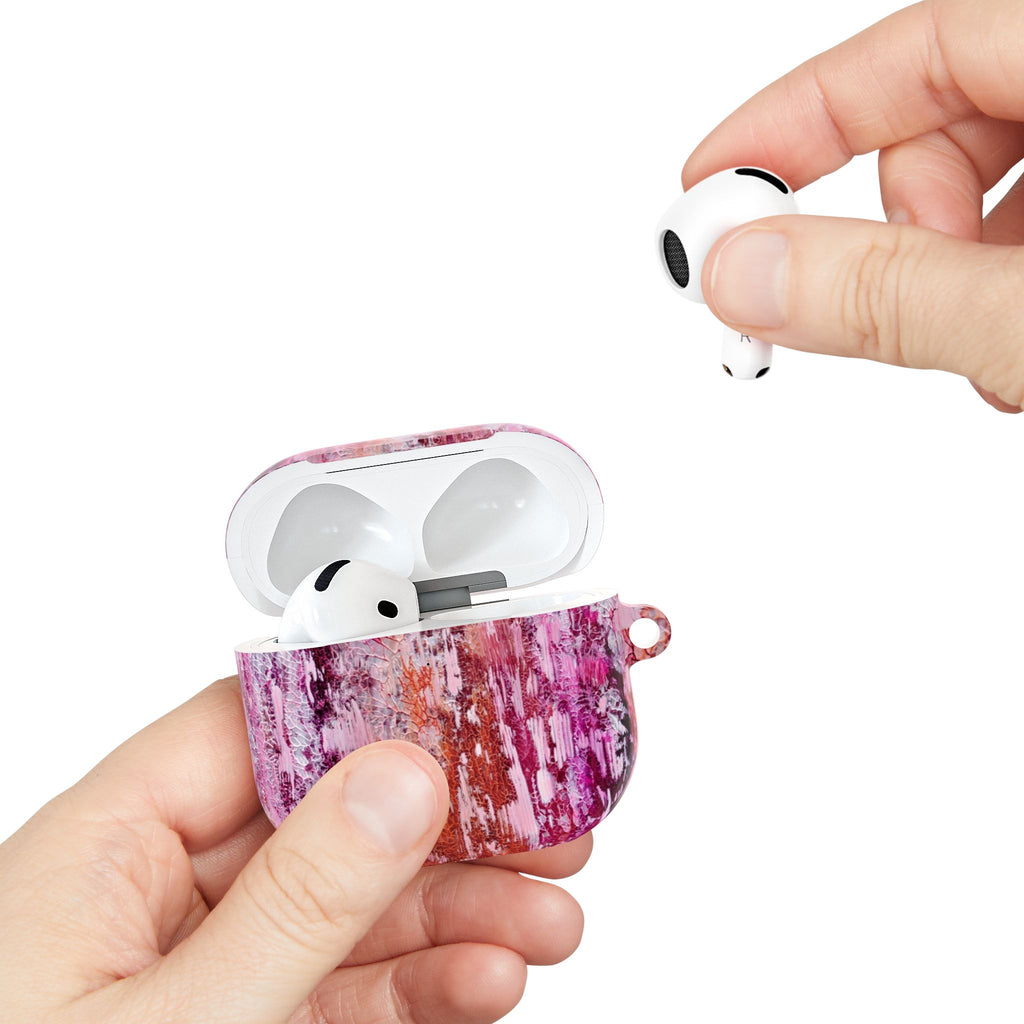 Abstract Pink Marble AirPod Case – Protective Artistic Earbud Cover