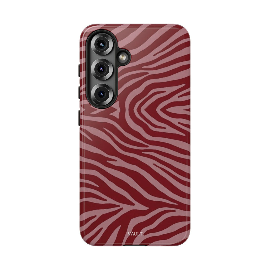 Red Zebra Print Tough Phone Case