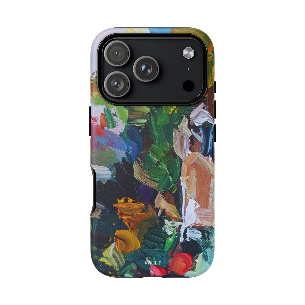 Abstract Paint Brushstroke Phone Case — Colorful Artistic Tough Case