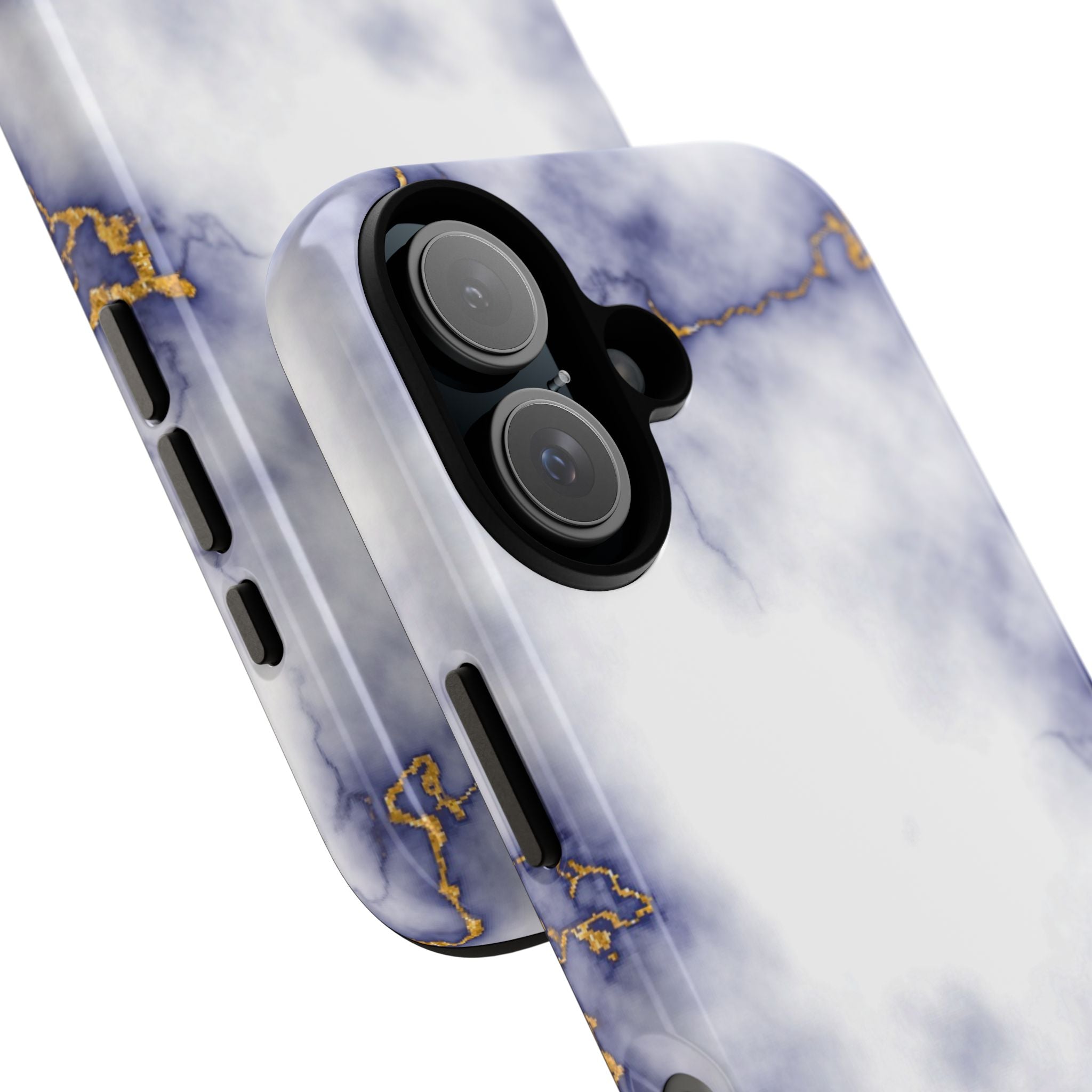 Purple Marble Tough Phone Case with Gold Veins
