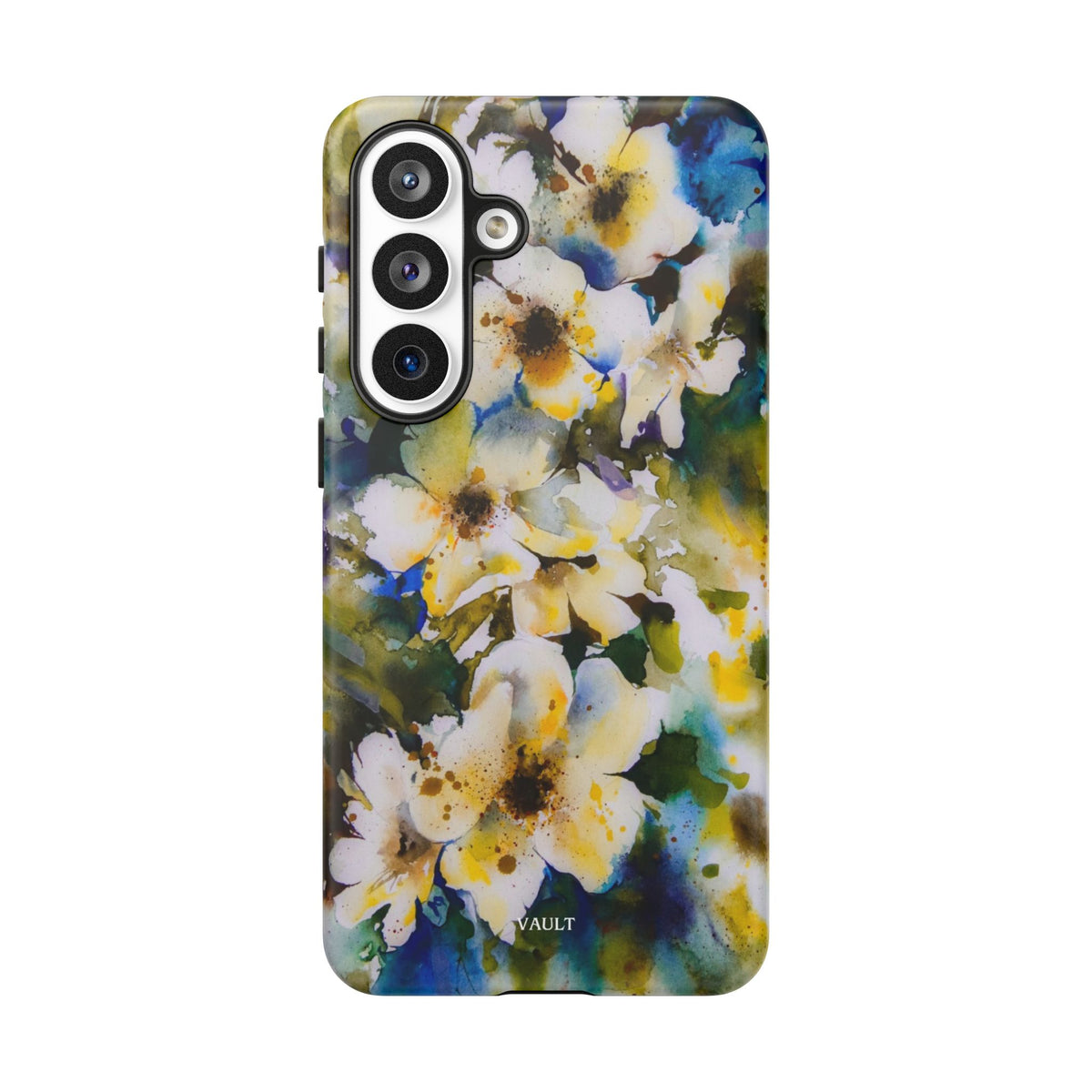 Floral Watercolor Tough Case – Yellow White Blossom Phone Cover
