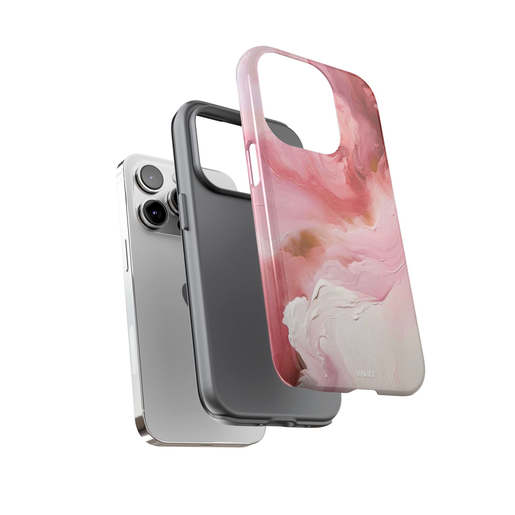 Pink Marble Tough Phone Case — Protective Artistic Phone Cover