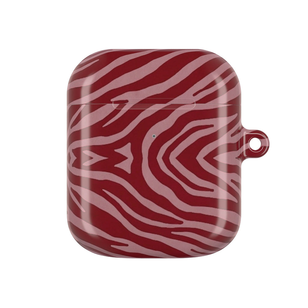 Red Zebra Print AirPod Case – Stylish Protective Charging Case Cover