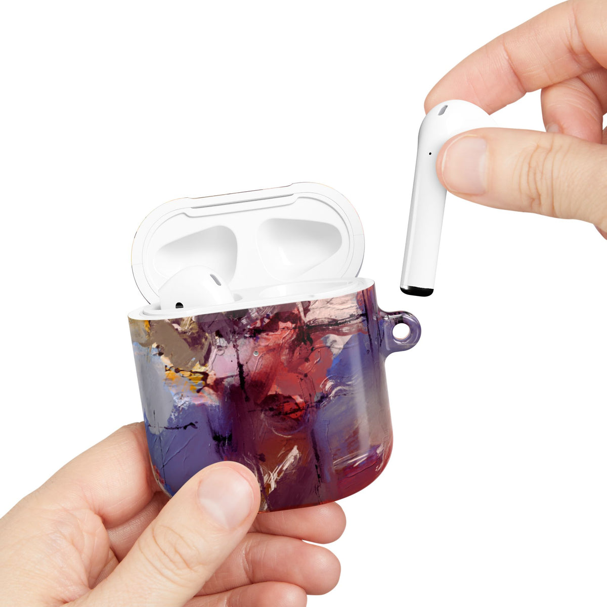 Abstract Paint Splash AirPod Case — Colorful Artistic Protective Cover