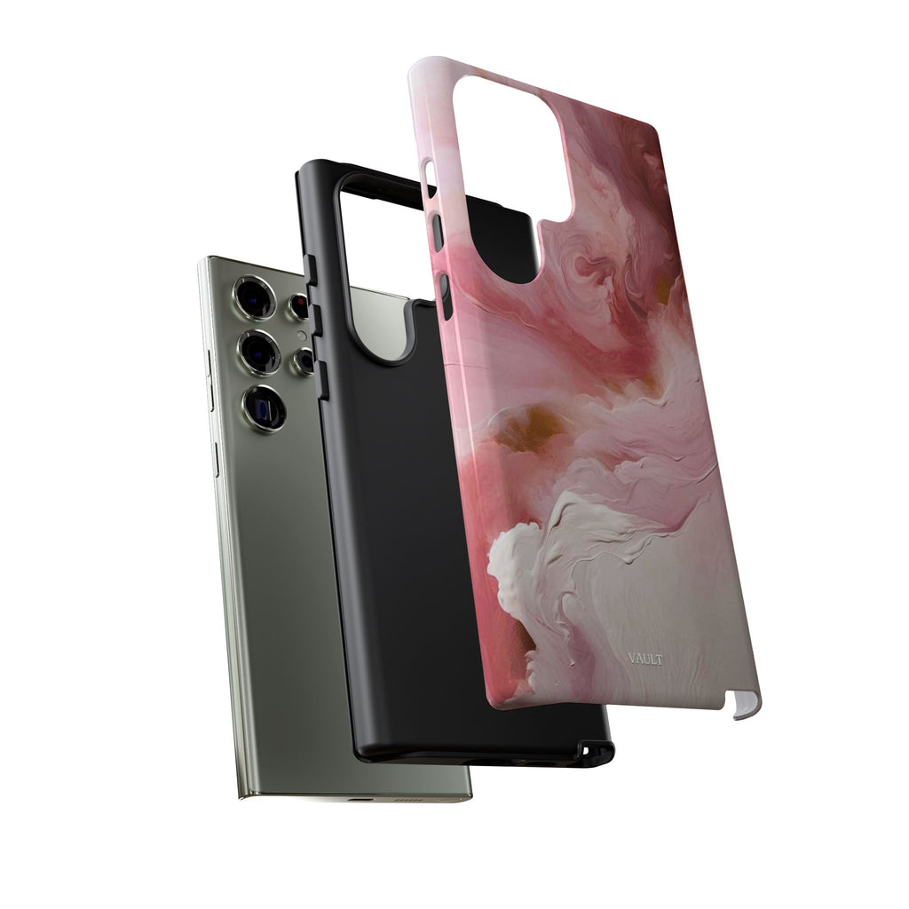 Pink Marble Tough Phone Case — Protective Artistic Phone Cover