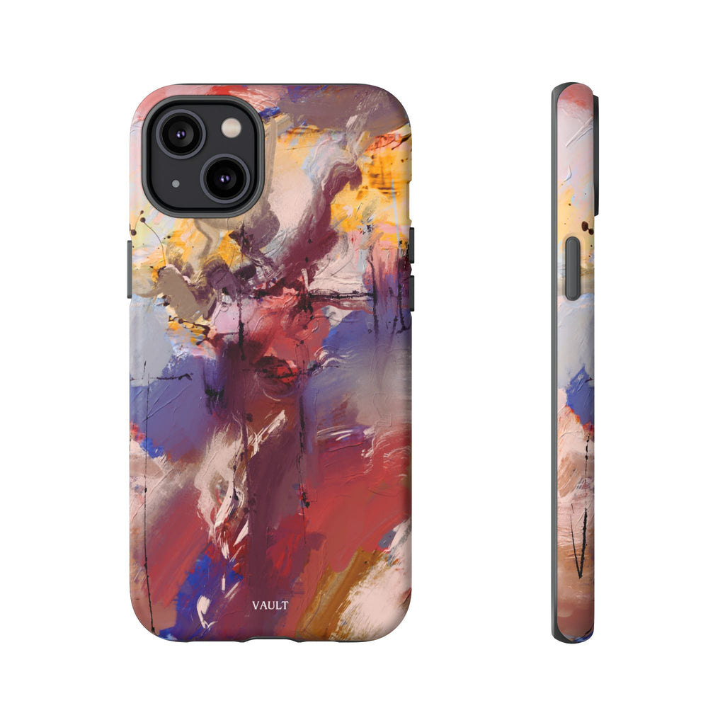 Abstract Brushstroke Tough Phone Case — Colorful Protective iPhone Cover