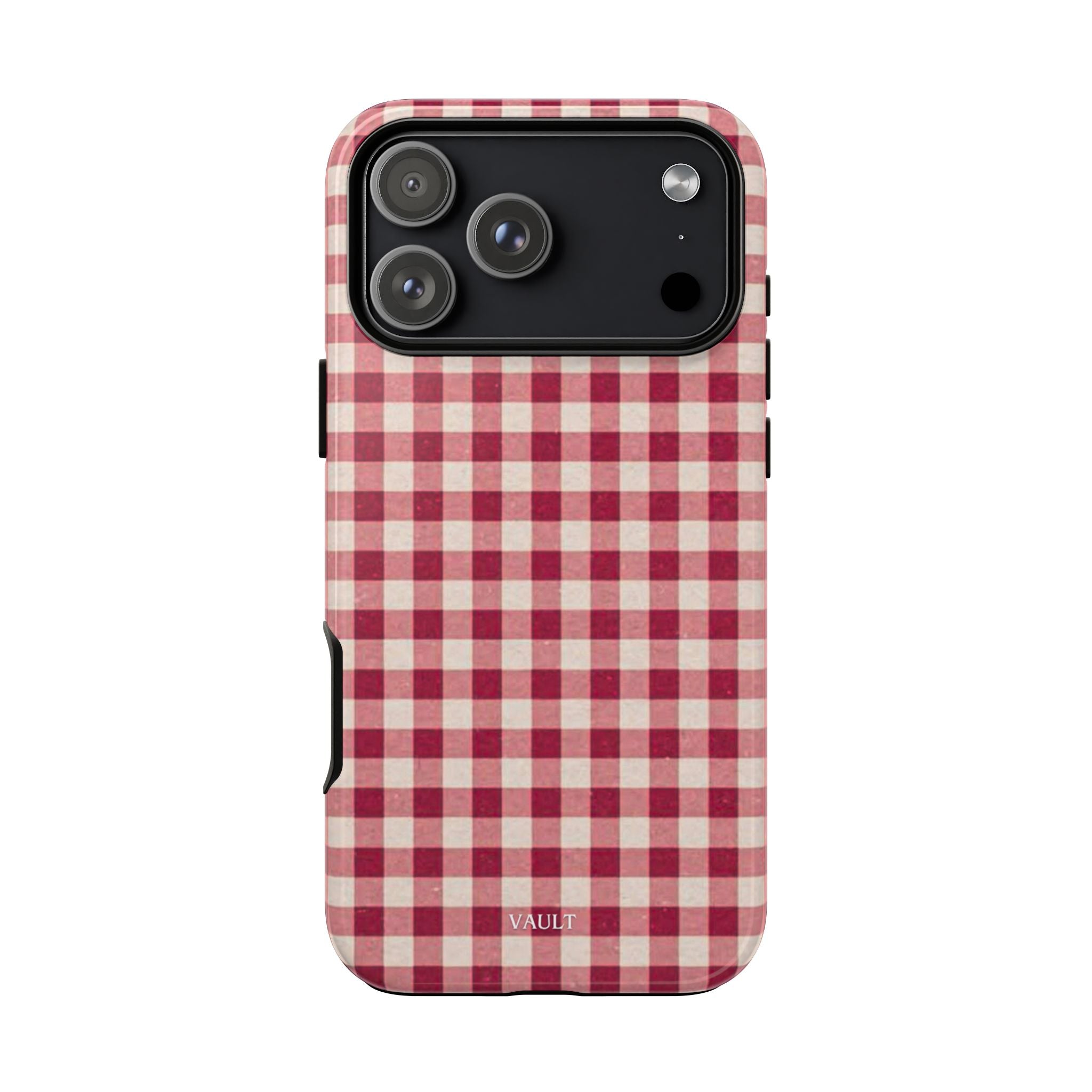 Gingham Phone Case — Red Plaid Tough Case