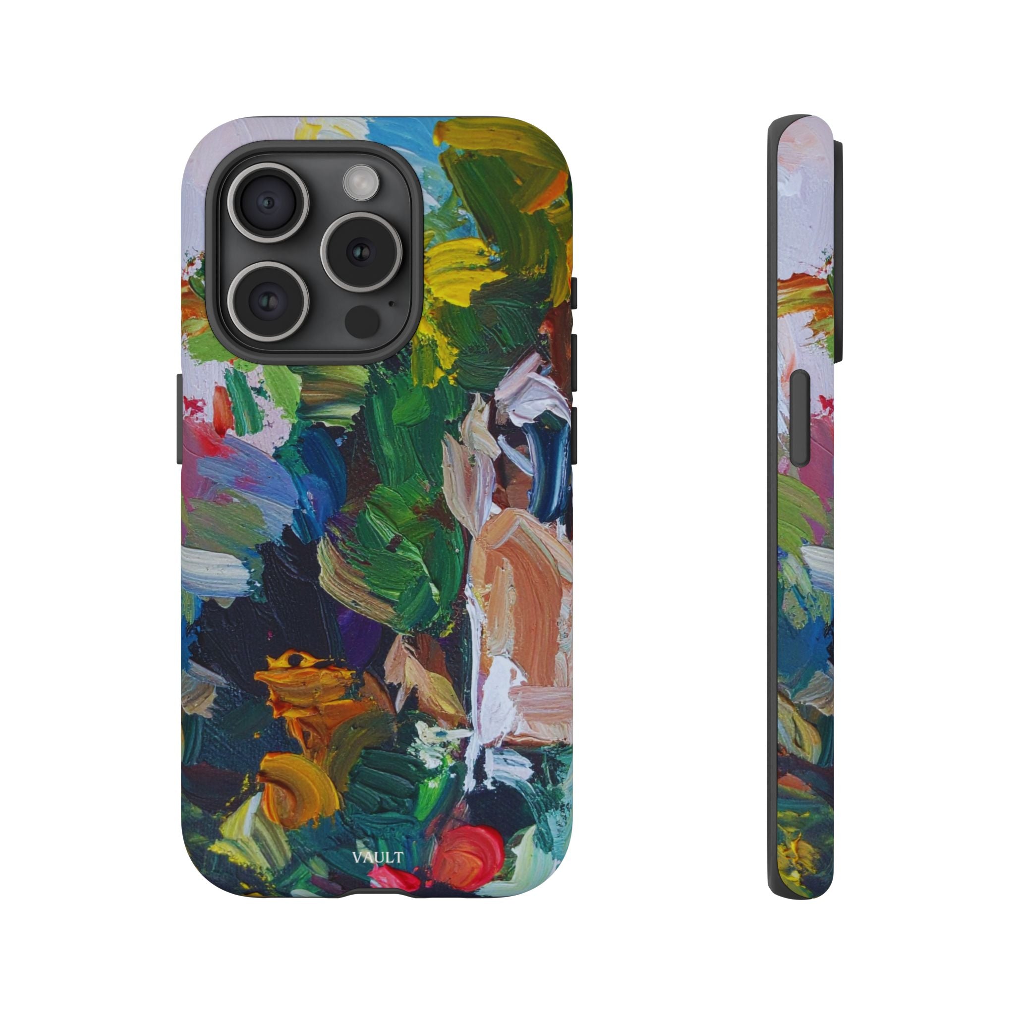 Abstract Paint Brushstroke Phone Case — Colorful Artistic Tough Case