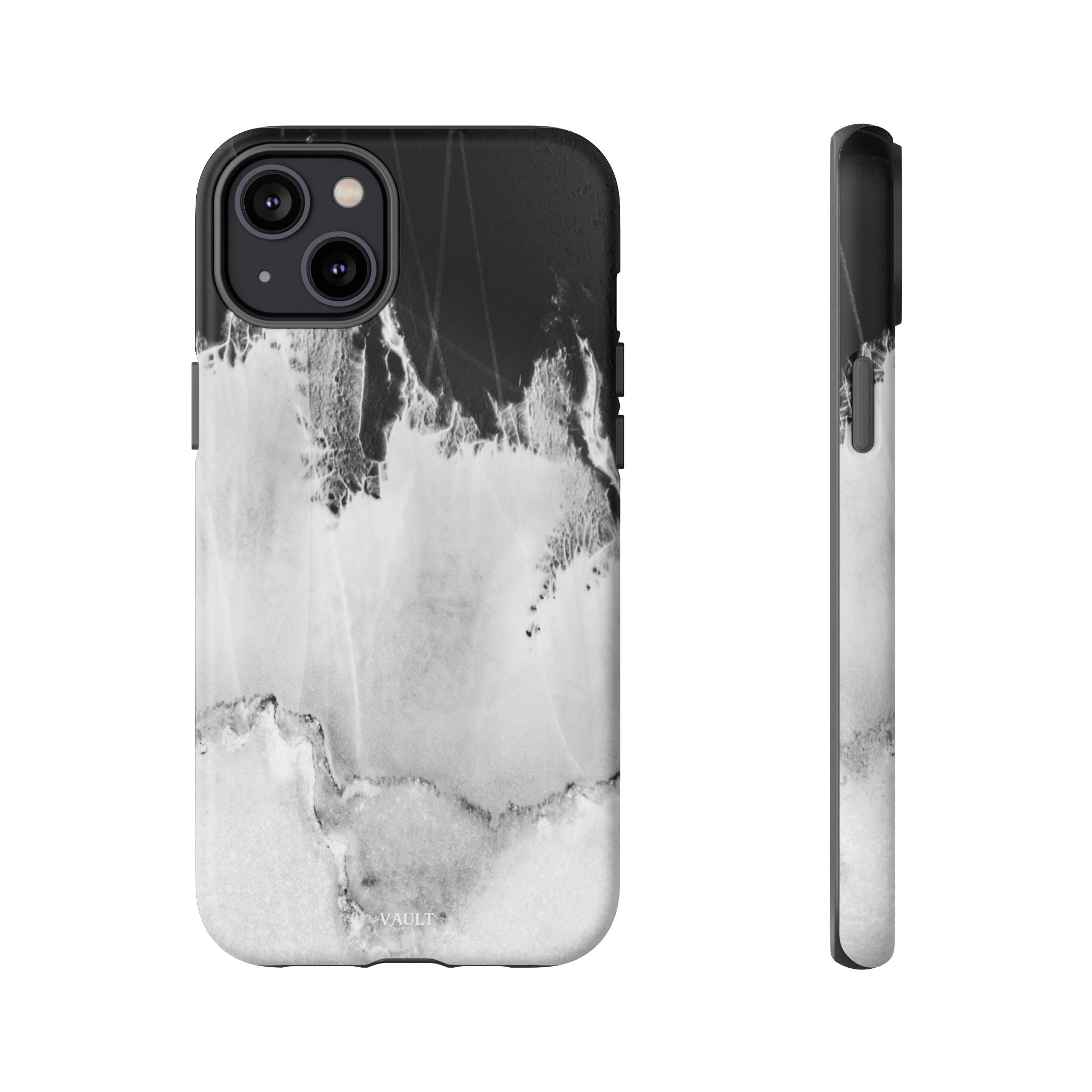 Marble Ink Tough Case — Black & White Abstract Phone Cover