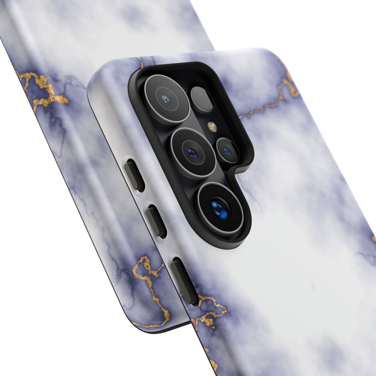 Purple Marble Tough Phone Case with Gold Veins