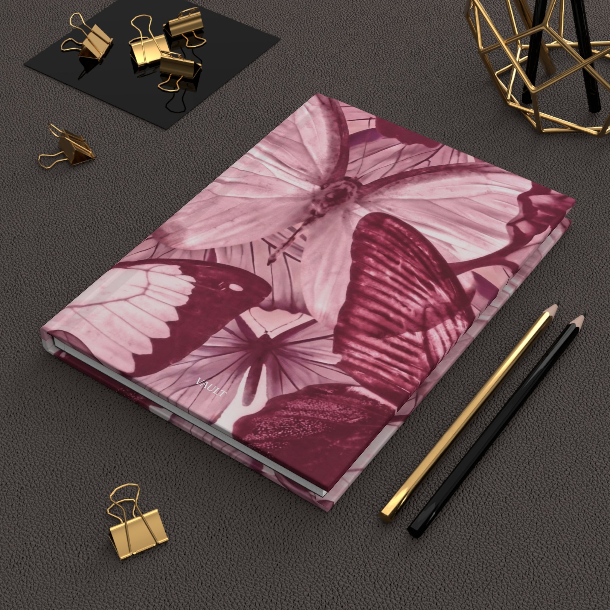 Butterfly Garden Hardcover Journal — Rose Botanical Notebook for Writing & Gratitude
