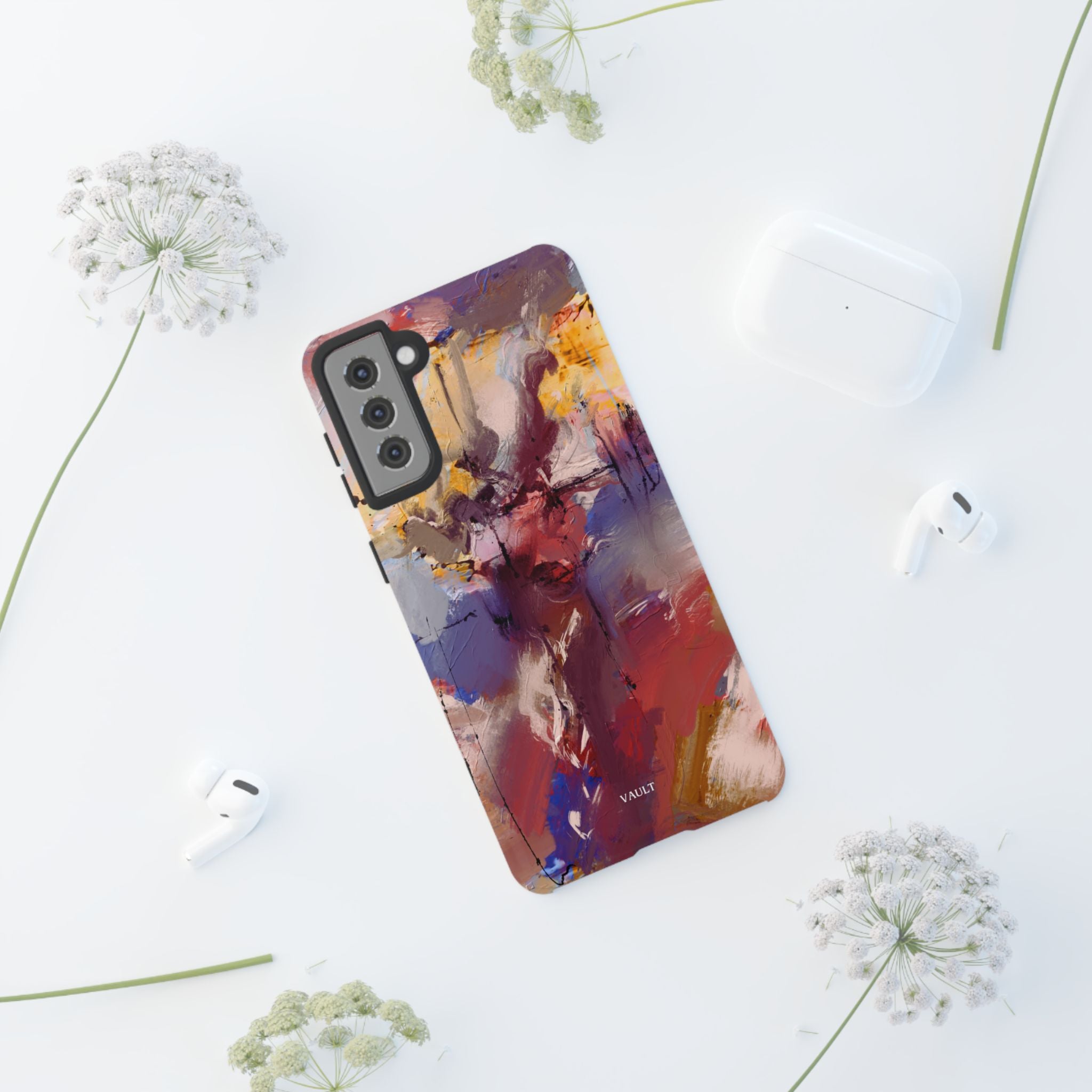 Abstract Brushstroke Tough Phone Case — Colorful Protective iPhone Cover