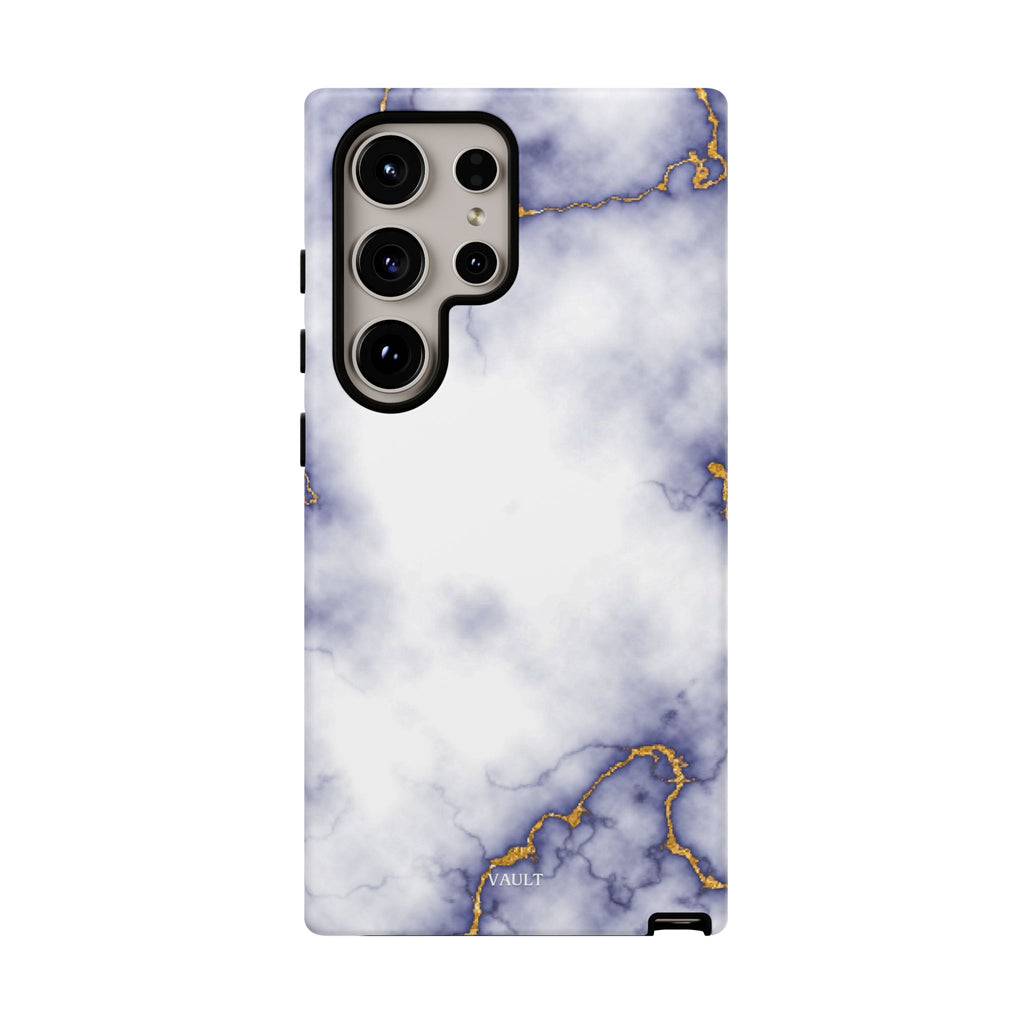 Purple Marble Tough Phone Case with Gold Veins
