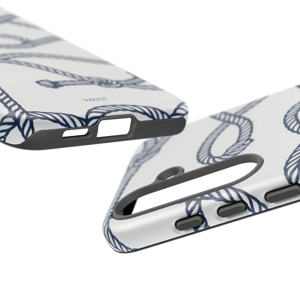 Nautical Rope Tough Case — Protective Phone Cover with Navy Knot Design