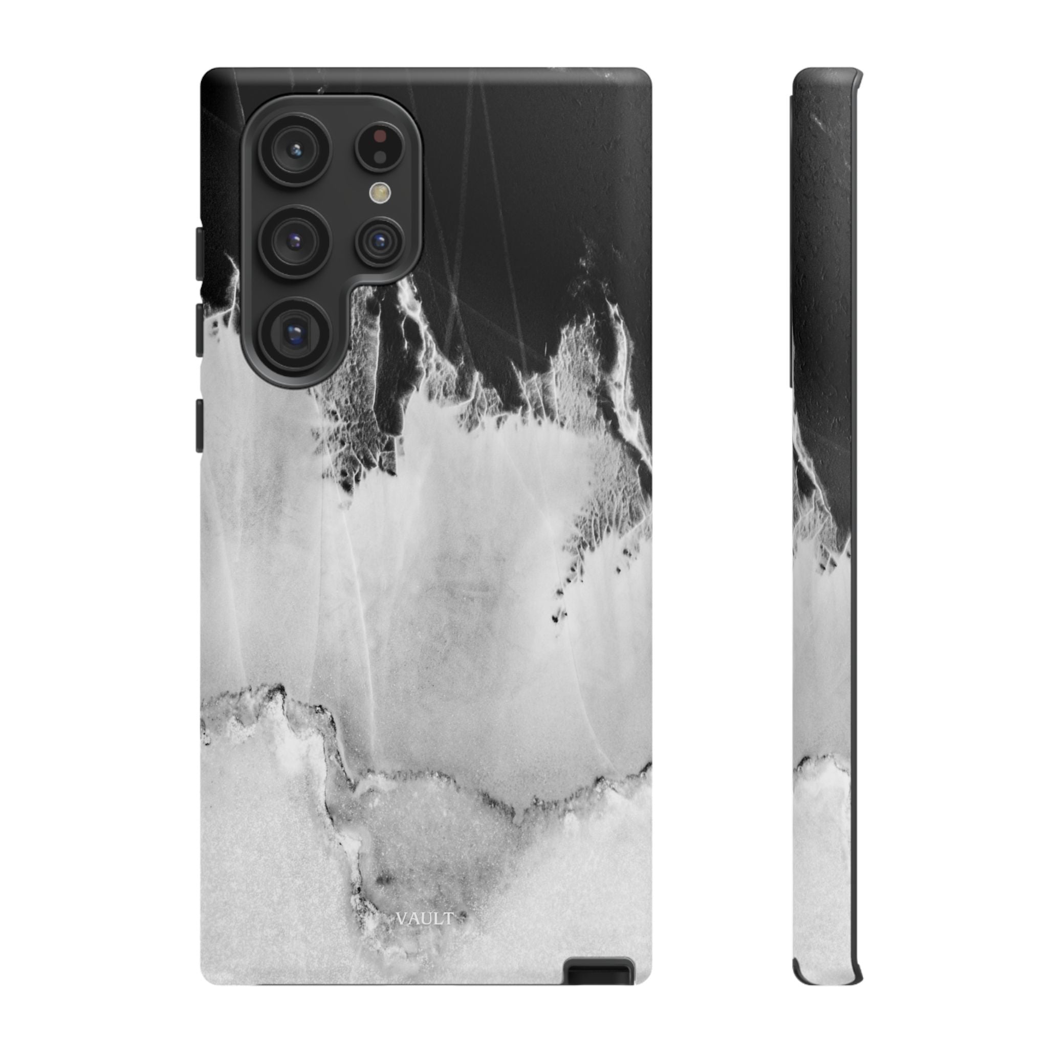 Marble Ink Tough Case — Black & White Abstract Phone Cover