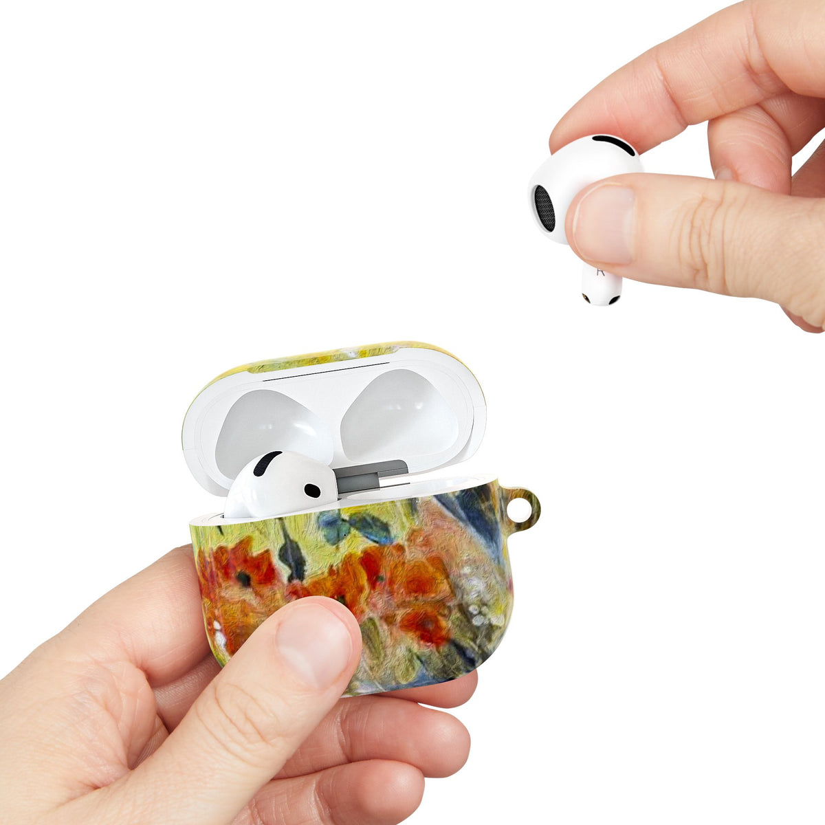 Floral Watercolor AirPod Case — Abstract Garden Protective Cover