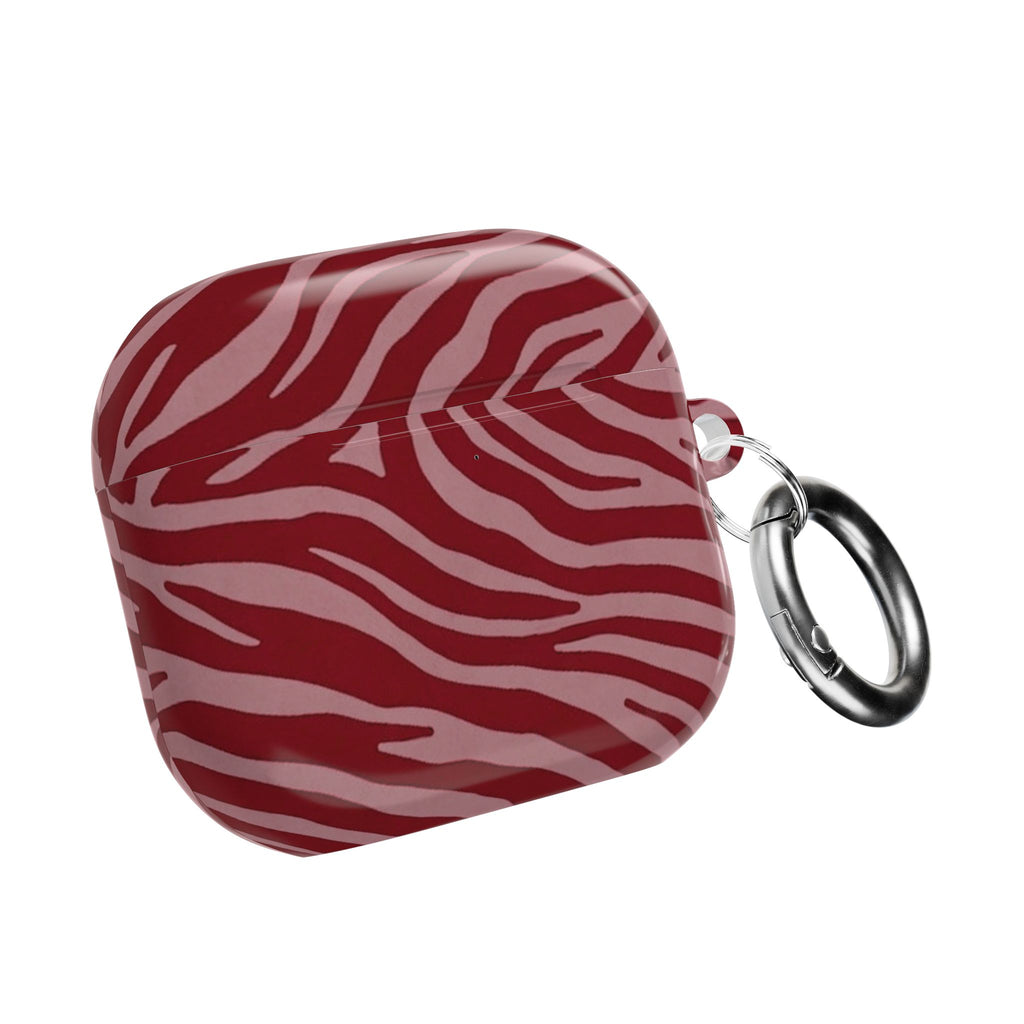 Red Zebra Print AirPod Case – Stylish Protective Charging Case Cover